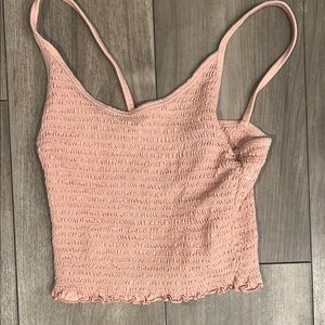 Women's Pink Smocked Top